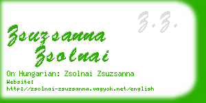 zsuzsanna zsolnai business card